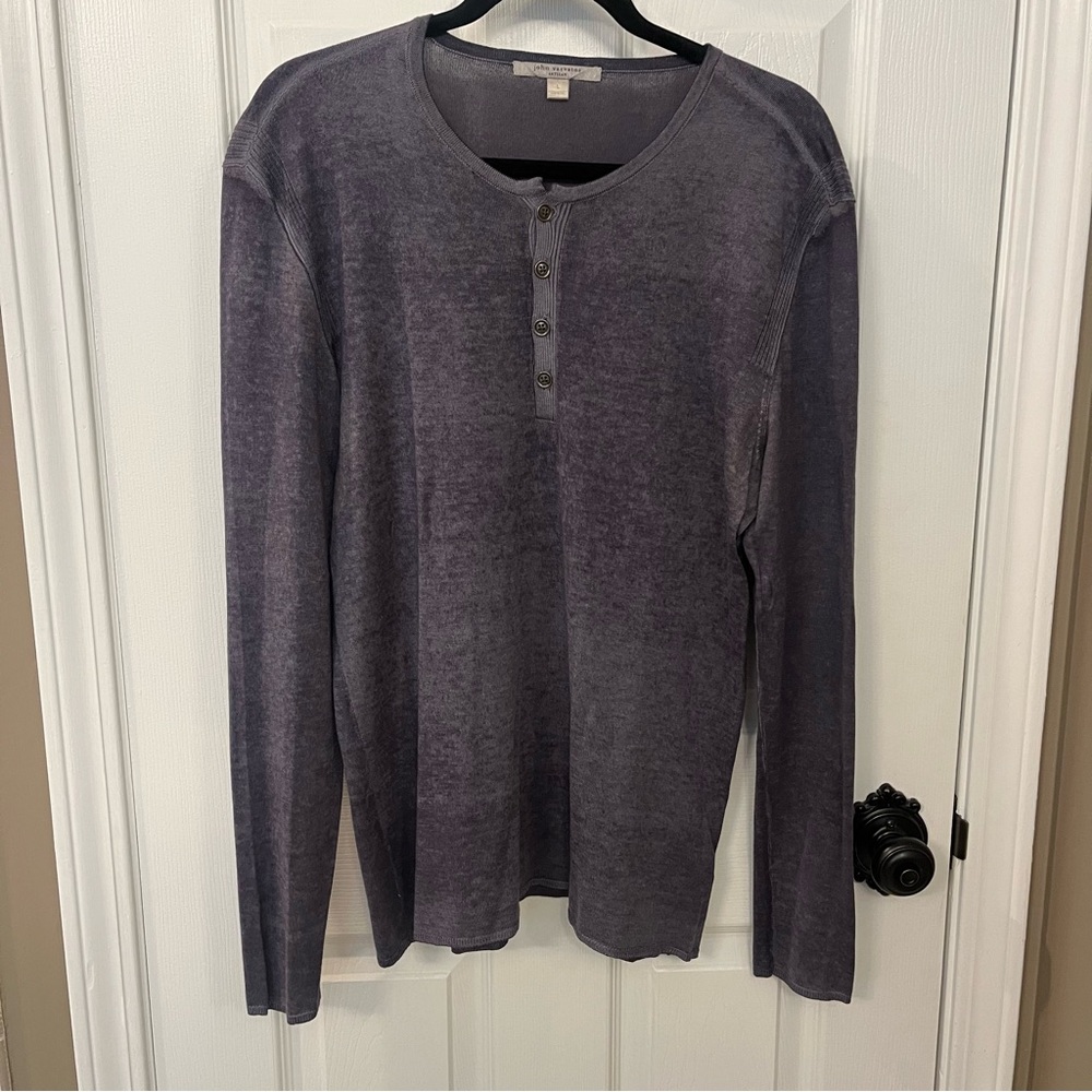 John Varvatos Artisan Silk/Cashmere Top